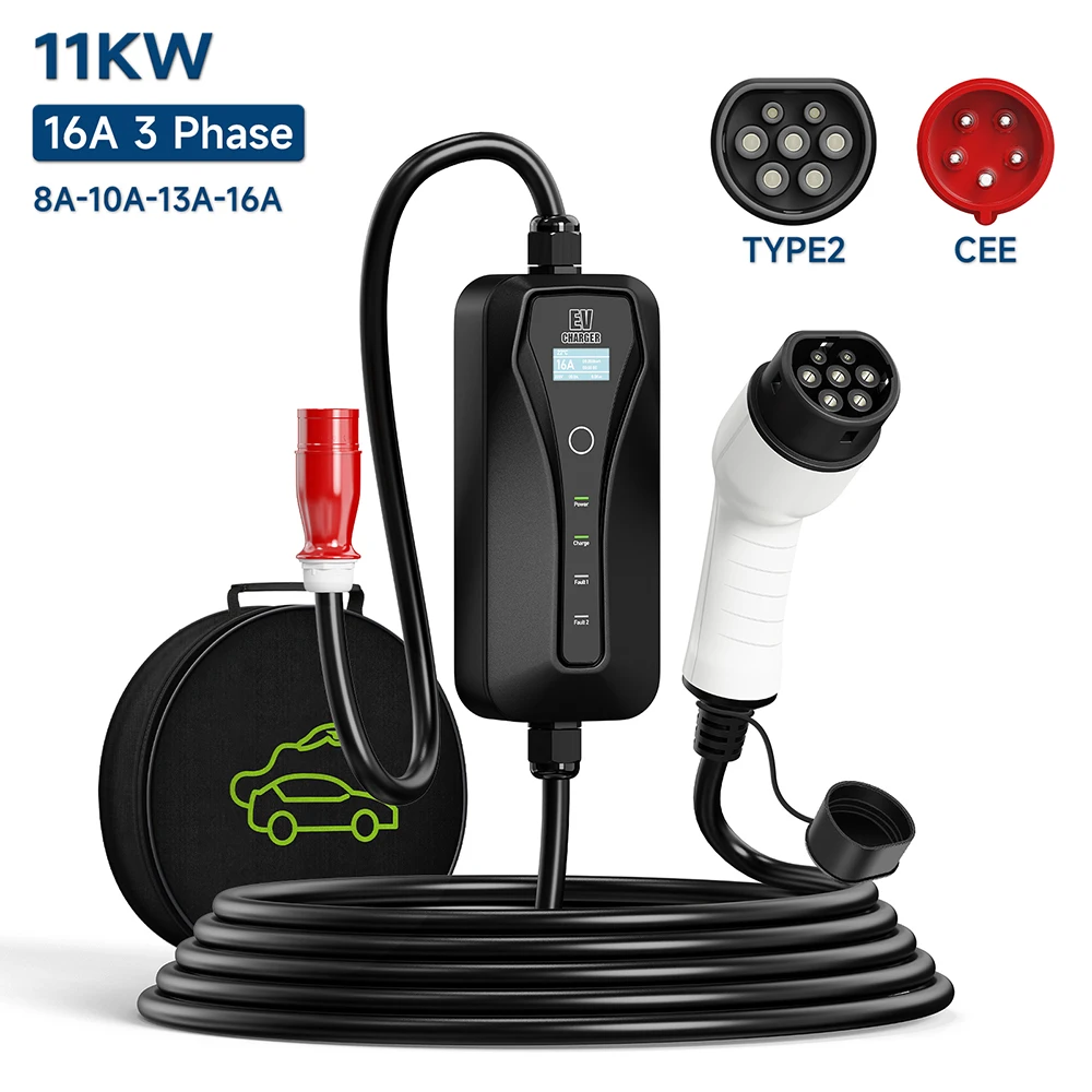 11KW 16A EV Charger Type 2 EVS - Type 2 Portable Ev Charger 11Kw Cee 评论和价格